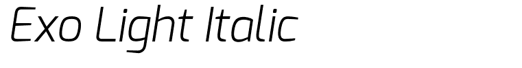 Exo Light Italic