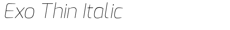 Exo Thin Italic