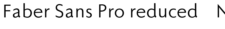 Faber Sans Pro reduced 55 Normal