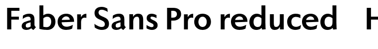Faber Sans Pro reduced 75 Halbfett