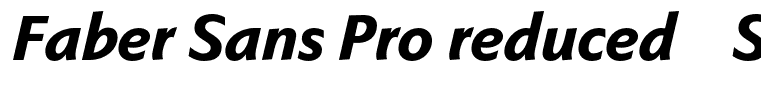 Faber Sans Pro reduced 86 Schwer Kursiv