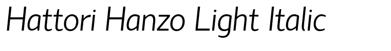 Hattori Hanzo Light Italic