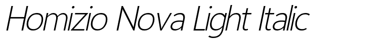 Homizio Nova Light Italic