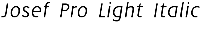 Josef Pro Light Italic