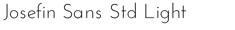 Josefin Sans Std Light