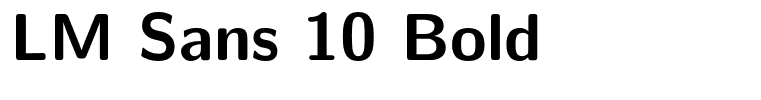 LM Sans 10 Bold