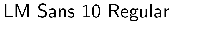 LM Sans 10 Regular