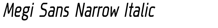 Megi Sans Narrow Italic