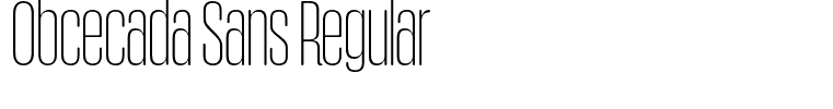Obcecada Sans Regular