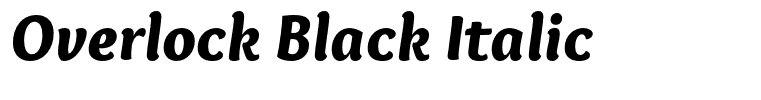 Overlock Black Italic