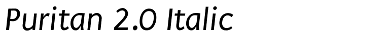 Puritan 2.0 Italic