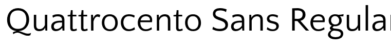 Quattrocento Sans Regular