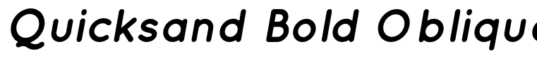 Quicksand Bold Oblique Regular