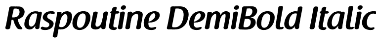 Raspoutine DemiBold Italic