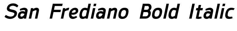 San Frediano Bold Italic