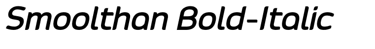 Smoolthan Bold-Italic