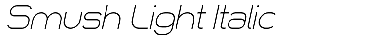 Smush Light Italic