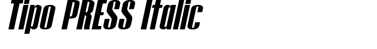 Tipo PRESS Italic