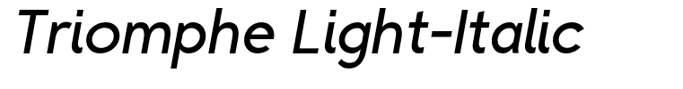 Triomphe Light-Italic