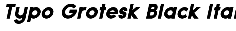 Typo Grotesk Black Italic