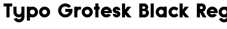 Typo Grotesk Black Regular