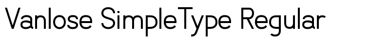 Vanlose SimpleType Regular
