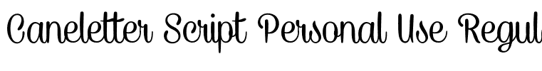 Caneletter Script Personal Use Regular