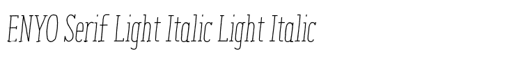 ENYO Serif Light Italic Light Italic