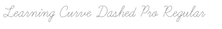 Learning Curve Dashed Pro Regular