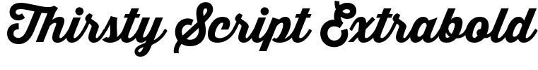 Thirsty Script Extrabold Demo Regular