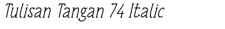 Tulisan Tangan 74 Italic