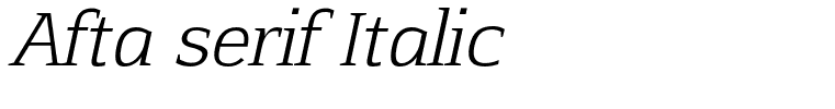 Afta serif Italic