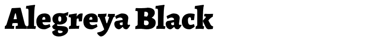 Alegreya Black