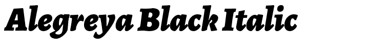 Alegreya Black Italic