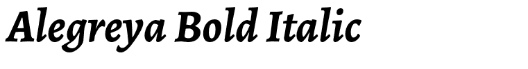 Alegreya Bold Italic