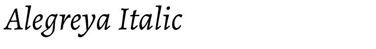 Alegreya Italic