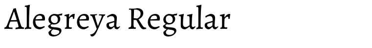 Alegreya Regular