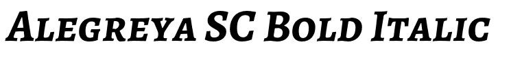 Alegreya SC Bold Italic