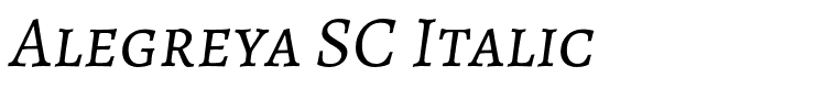 Alegreya SC Italic