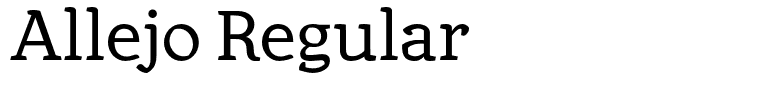 Allejo Regular