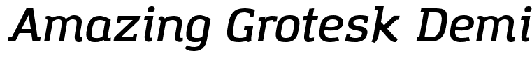 Amazing Grotesk DemiBold Italic