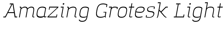 Amazing Grotesk Light Italic
