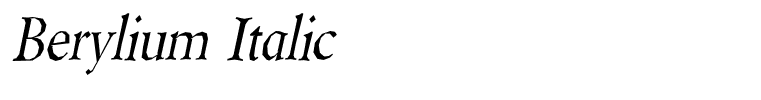 Berylium Italic