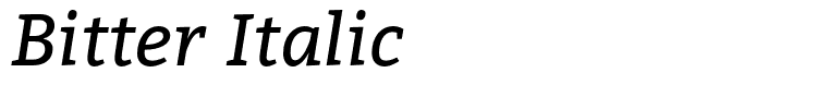 Bitter Italic