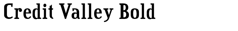 Credit Valley Bold