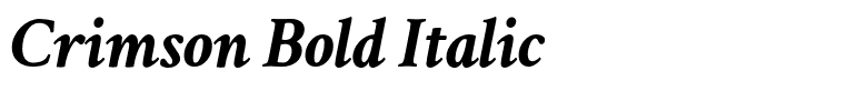 Crimson Bold Italic