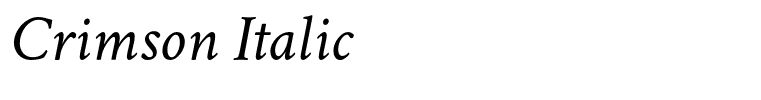 Crimson Italic