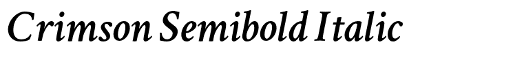 Crimson Semibold Italic