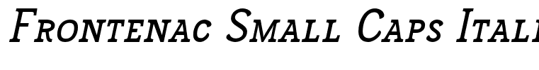 Frontenac Small Caps Italic