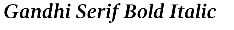 Gandhi Serif Bold Italic